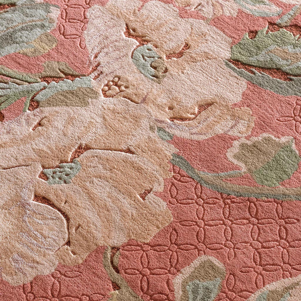 Laura Ashley Aylworth Trail Terracotta Orange 078603 Rug - Love-Rugs
