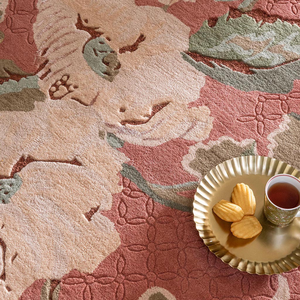 Laura Ashley Aylworth Trail Terracotta Orange 078603 Rug - Love-Rugs
