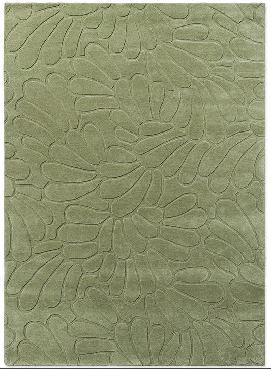 Laura Ashley Coleby Petals Hedgerow Green 078807 Rug - Love-Rugs