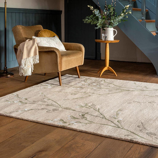 Laura Ashley Pussy Willow Hedgerow Green 079807 Rug - Love-Rugs alternate image