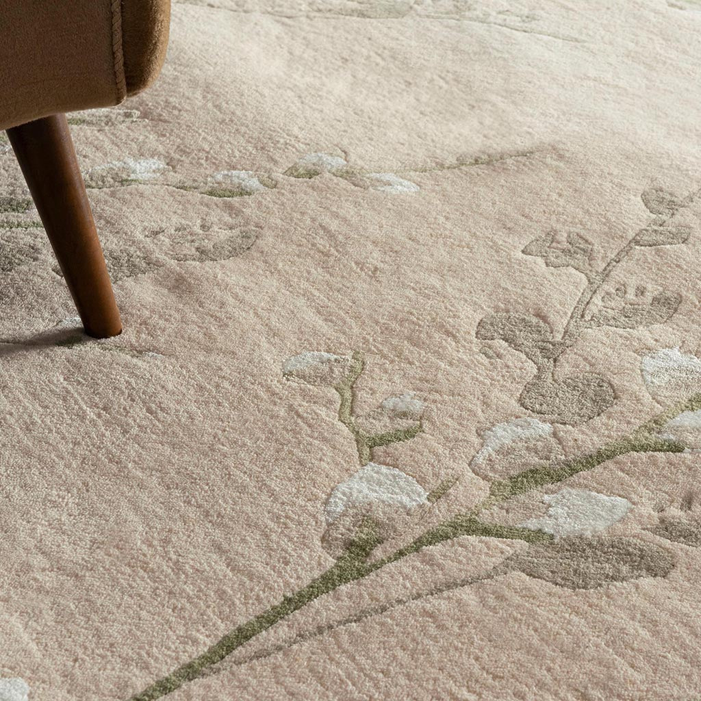 Laura Ashley Pussy Willow Hedgerow Green 079807 Rug - Love-Rugs