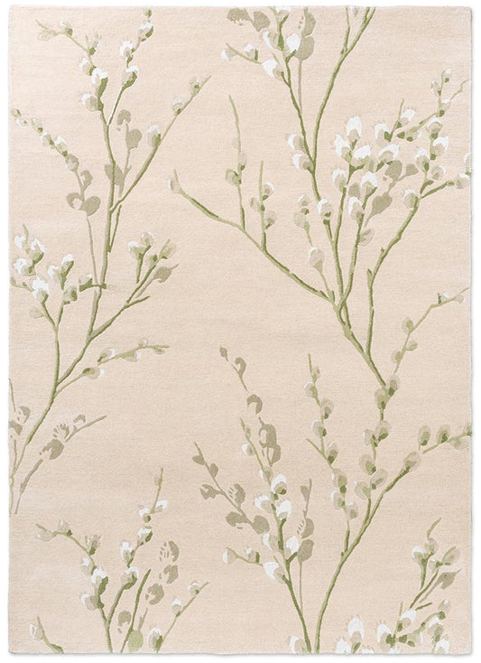 Laura Ashley Pussy Willow Hedgerow Green 079807 Rug - Love-Rugs