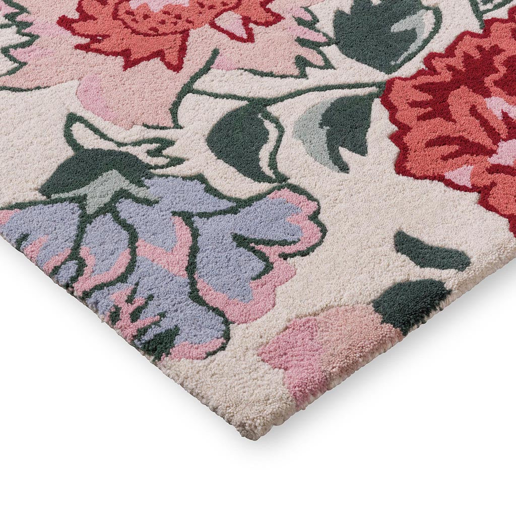 Laura Ashley Wendling Floral Poppy Red 083100 Rug - Loe-Rugs