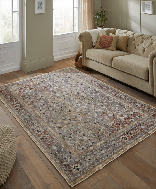 Legacy LEG03 Beige Rust Rug - Love-Rugs alternate image