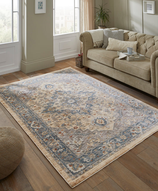Legacy LEG07 Blue Cream Rug - Love-Rugs alternate image