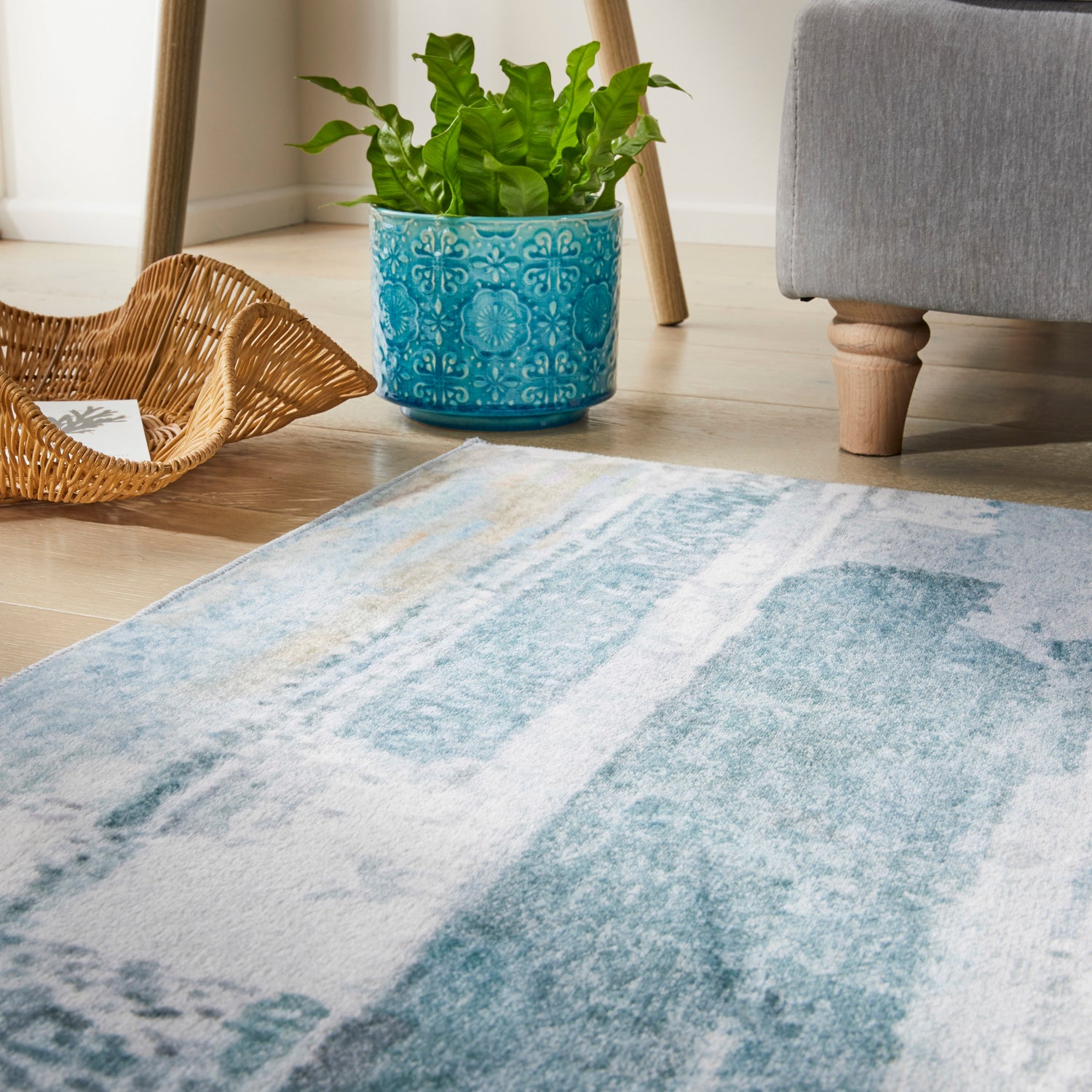 Liberty Washable LIB101 Sky Rug - Love-Rugs