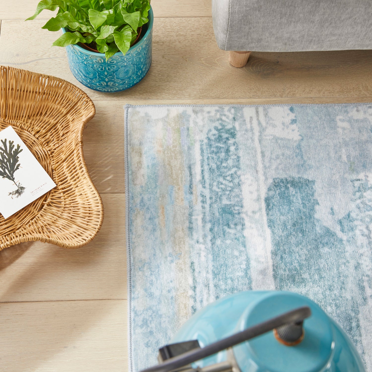 Liberty Washable LIB101 Sky Rug - Love-Rugs