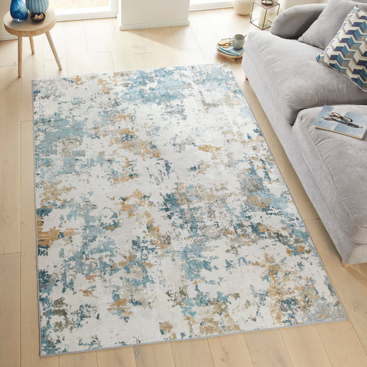 Liberty Washable LIB104 Aqua Rug - Love-Rugs alternate image
