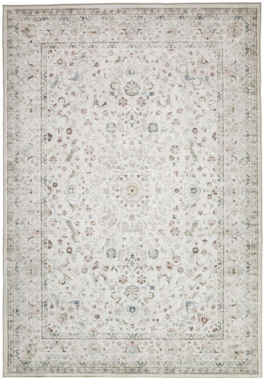 Liberty Washable LIB201 Cream Rug - Love-Rugs