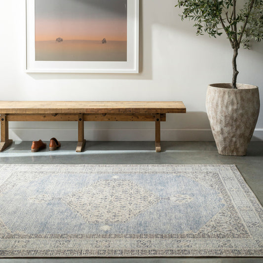 Lila Becki Owens x Livabliss Vintage Oriental Boho Denim/Ivory BOLC2303 Rug - Love-Rugs alternate image