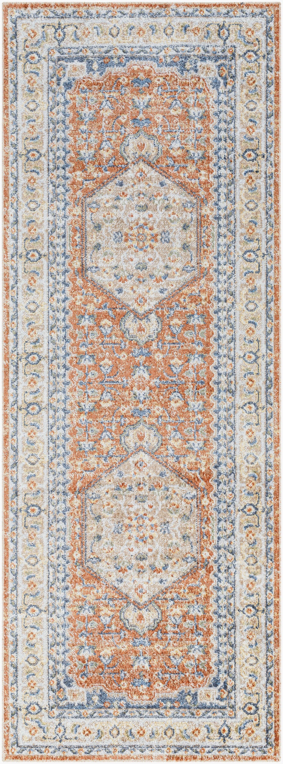 Lillian Machine Washable Vintage LLL2306 Runner Rug - Love-Rugs