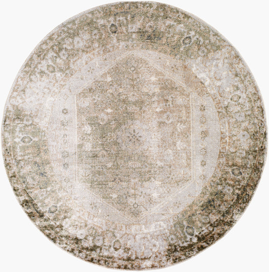 Lillian Machine Washable Vintage LLL2308 Round Rug - Love-Rugs