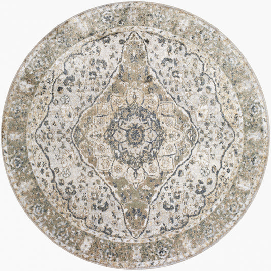 Lillian Machine Washable Vintage LLL2322 Round Rug - Love-Rugs
