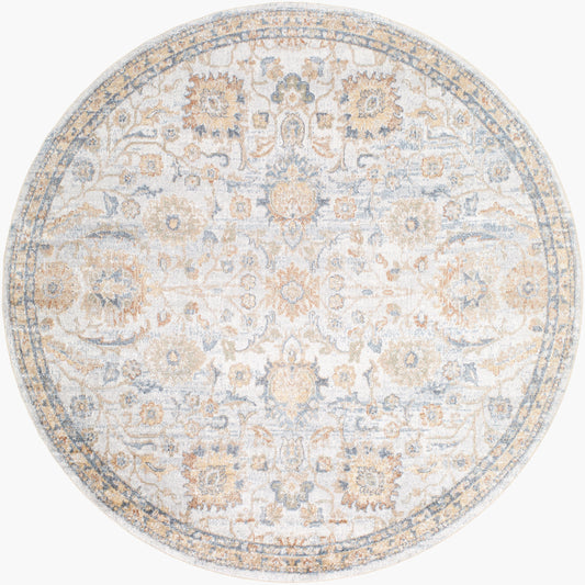 Lillian Machine Washable Vintage LLL2327 Round Rug - Love-Rugs