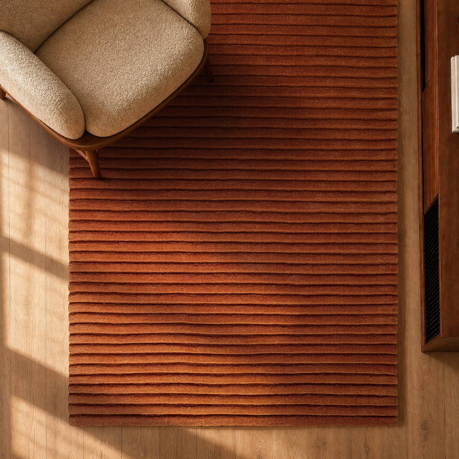 Linie Rust Rug - Love-Rugs