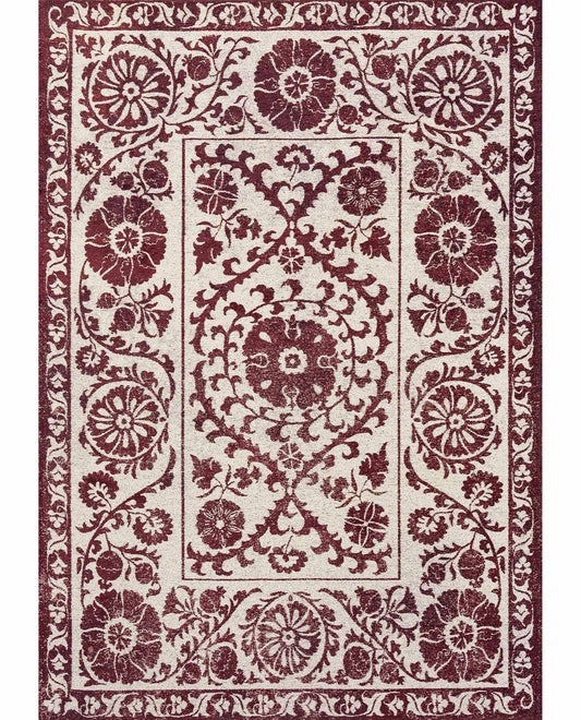 Louis De Poortere Antiquarian Suzani 9734 Zephyr Rug - Love-Rugs