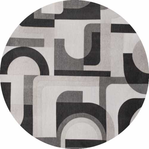 Louis De Poortere Nuance Module 9206 Saxon Beige Round Rug  - Love-Rugs