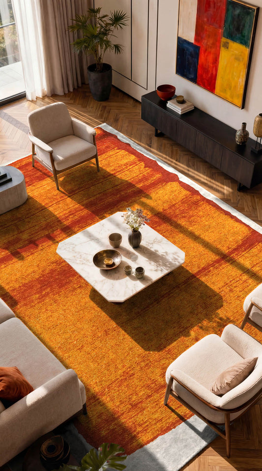 Louis De Poortere Craft Brush 2061 Orange Rug - Love-Rugs alternate image