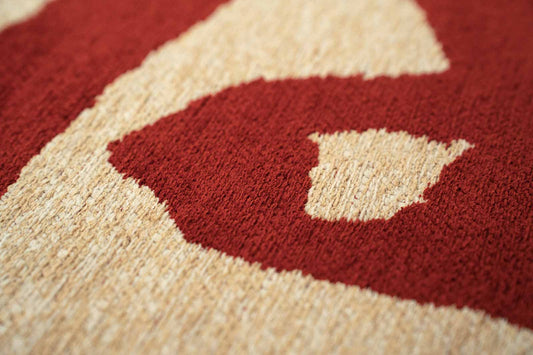 Louis De Poortere Craft Ribbon Imperial Red 9847 Peanut Rug - Love-Rugs alternate image