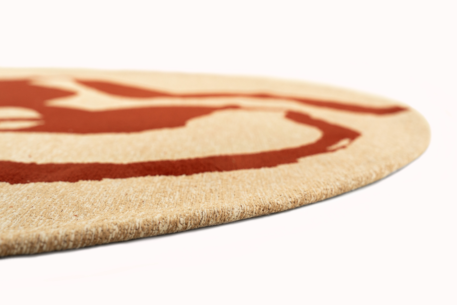 Louis De Poortere Craft Ribbon Imperial Red 9847 Round Rug - Love-Rugs