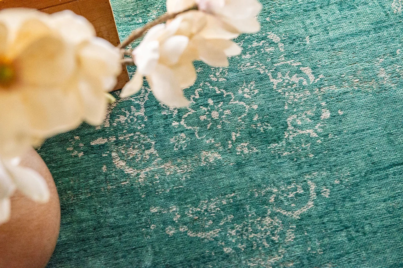Louis De Poortere Fading World Medallion 8258 Jade Rug - Love-Rugs