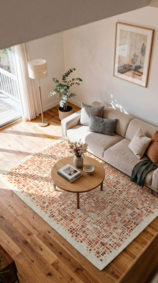 Louis De Poortere Gallery Cubik 2098 Pumpkin Rug - Love-Rugs alternate image