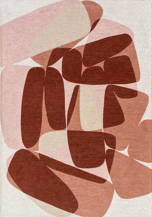 Louis De Poortere Gallery Stones 2088 Cherry Mocha Rug - Love-Rugs
