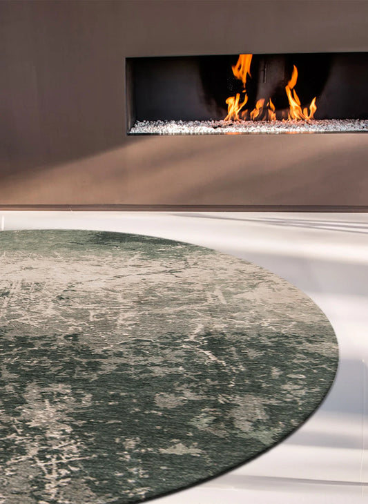 Louis De Poortere Mad Men Cracks 8723 Dark Pine Round Rug - Love-Rugs alternate image