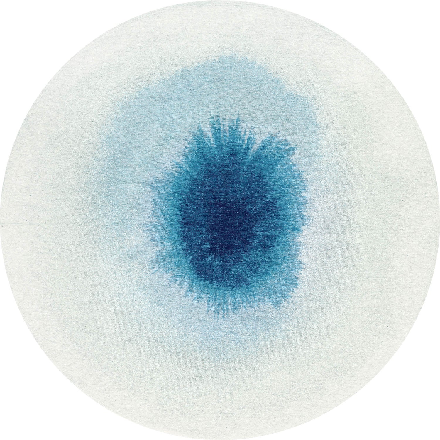 Louis De Poortere Meditation Drop 2102 Dream In Blue Round Rug - Love-Rugs