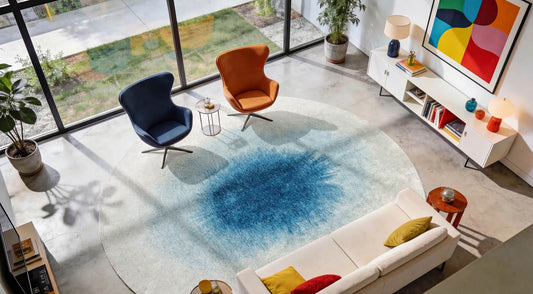 Louis De Poortere Meditation Drop 2102 Dream In Blue Rug - Love-Rugs alternate image