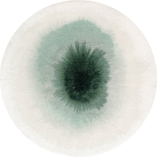 Louis De Poortere Meditation Drop 2104 Green Day Round Rug - Love-Rugs