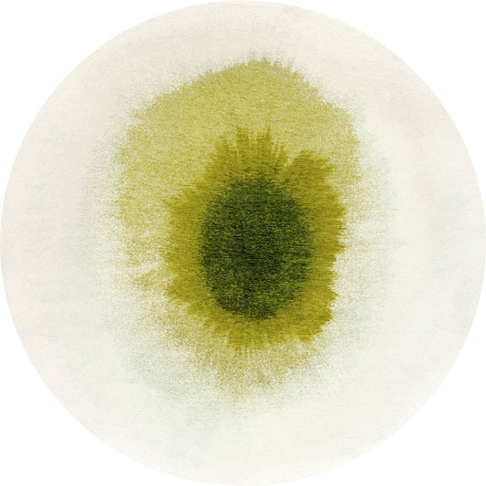 Louis De Poortere Meditation Drop 2105 Green Pepper Round Rug - Love-Rugs