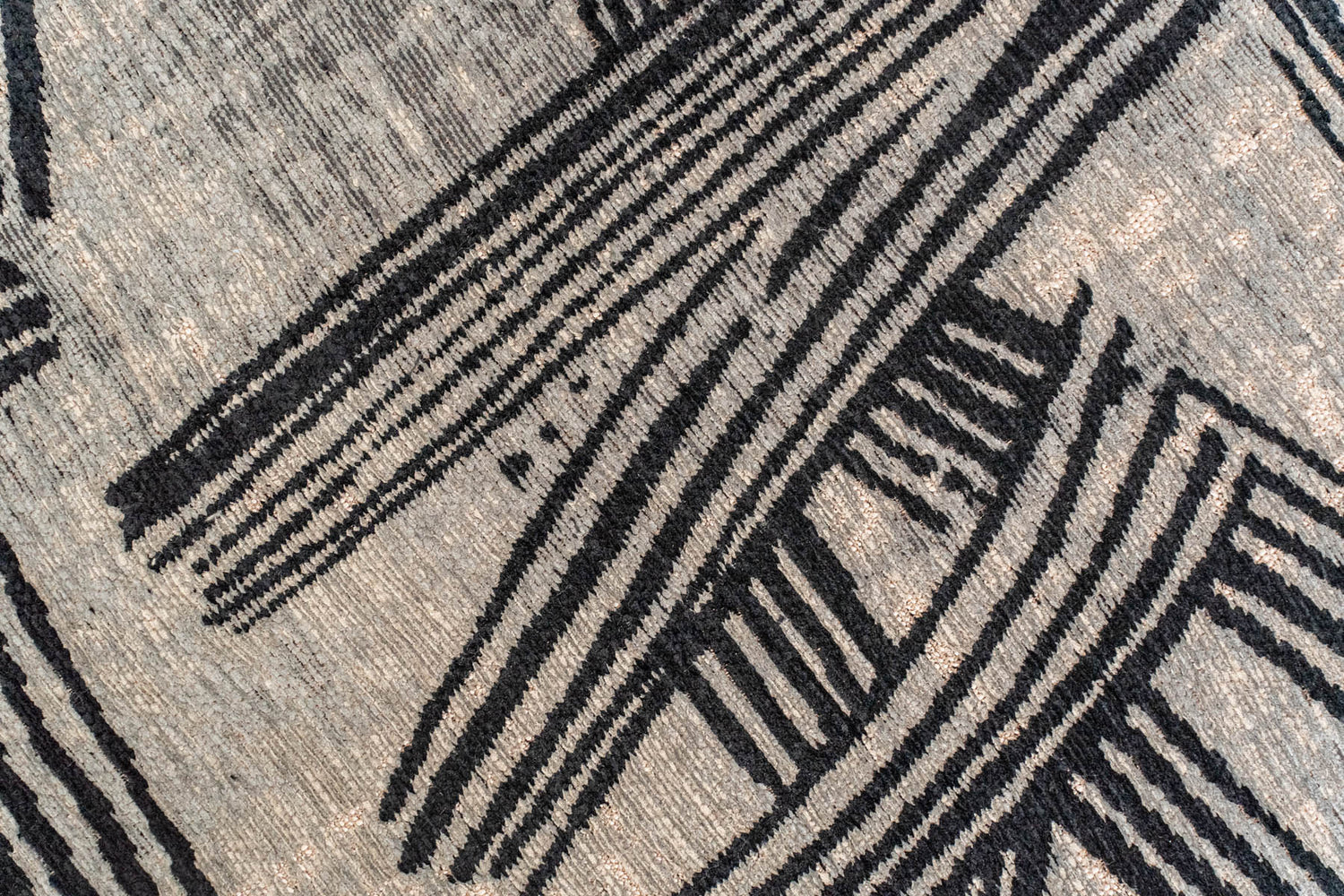 Louis De Poortere Meditation Kanji 2066 Dark Street Rug - Love-Rugs