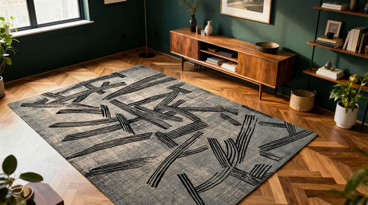 Louis De Poortere Meditation Kanji 2066 Dark Street Rug - Love-Rugs alternate image