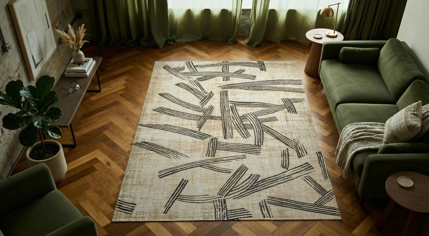 Louis De Poortere Meditation Kanji 2067 Slate Rug - Love-Rugs