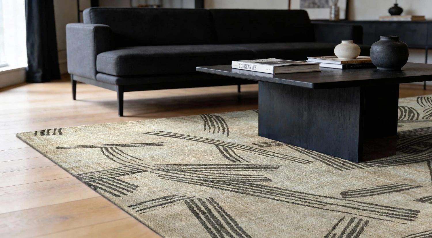 Louis De Poortere Meditation Kanji 2067 Slate Rug - Love-Rugs