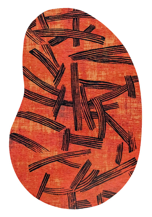 Louis De Poortere Meditation Kanji 2069 Ginger Chocolate Peanut Rug - Love-Rugs