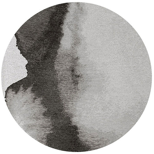 Louis De Poortere Meditation Lagoon 2083 Black Shadow Round Rug - Love-Rugs