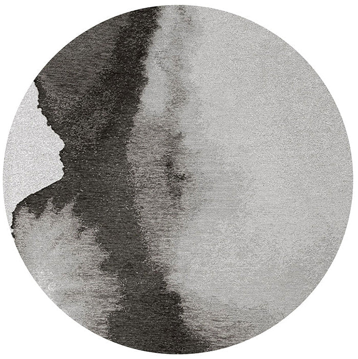 Louis De Poortere Meditation Lagoon 2083 Black Shadow Round Rug - Love-Rugs