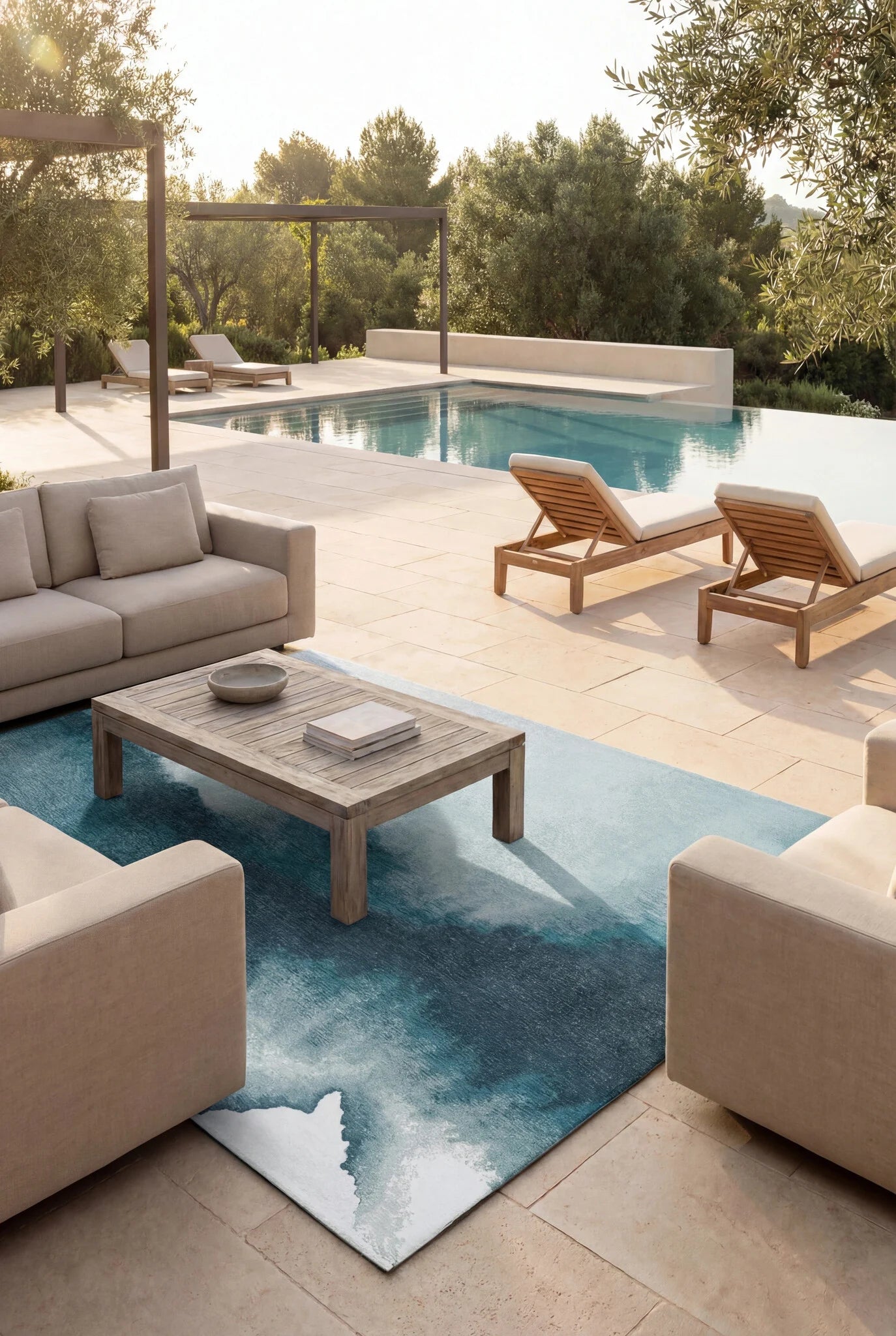 Louis De Poortere Meditation Lagoon 9332 Inkjet Rug - Love-Rugs