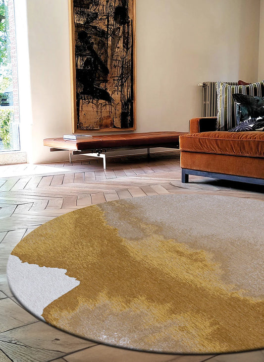 Louis De Poortere Meditation Lagoon 9333 Sunset Round Rug - Love-Rugs alternate image