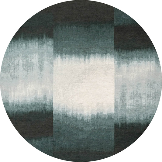 Louis De Poortere Meditation Sendai 2073 Deep Water Round Rug - Love-Rugs