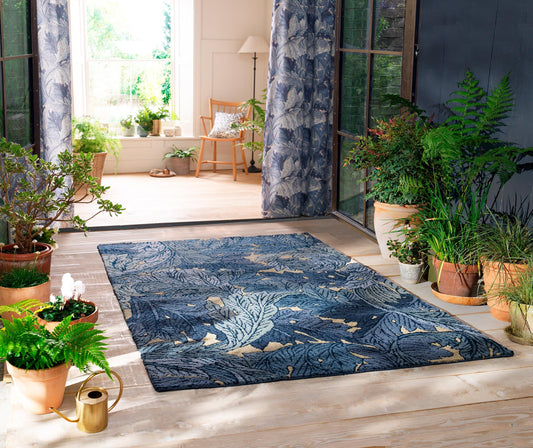 Morris & Co Acanthus Indigo Outdoor 427318 Rug - Love-Rugs alternate image