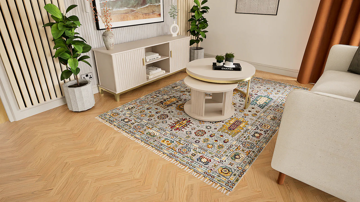 Malaki Kazak Grey Rug