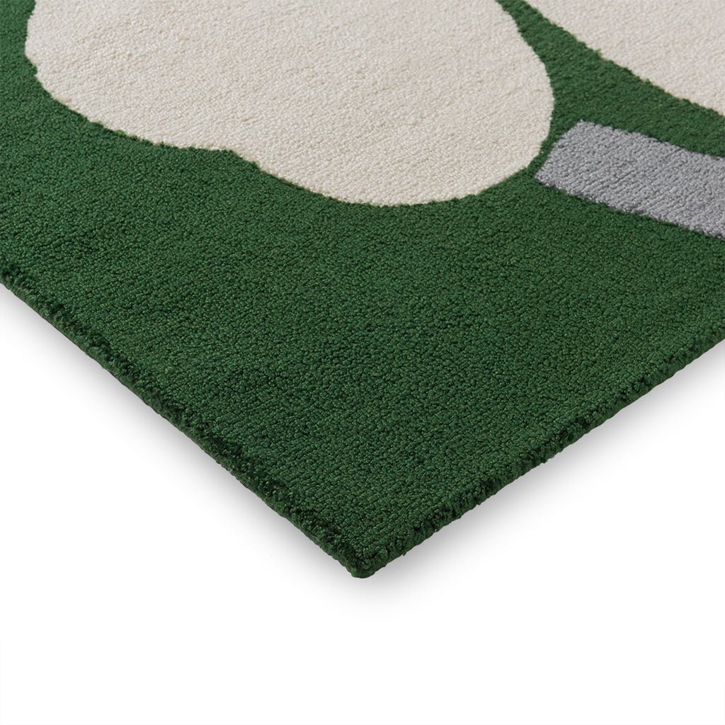 Orla Kiely Mar Unikko 60th Anniversary Green Outdoor 433007 Rug - Love-Rugs