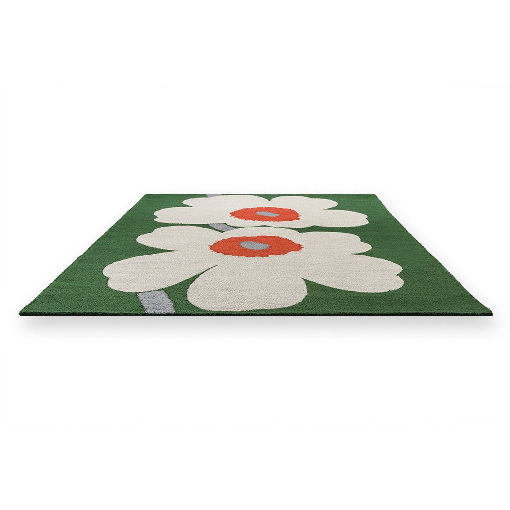 Orla Kiely Mar Unikko 60th Anniversary Green Outdoor 433007 Rug - Love-Rugs