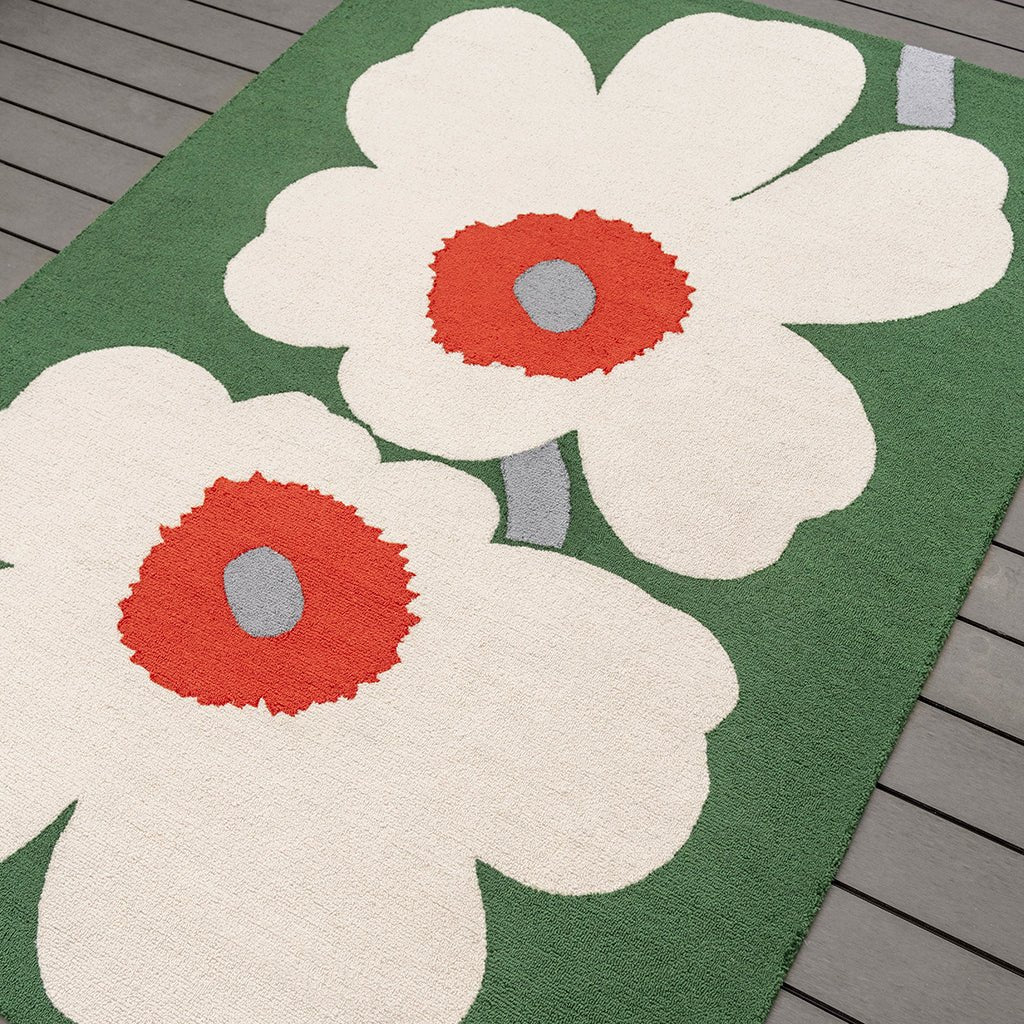 Marimekko Unikko 60th Anniversary Green Outdoor 433007 Rug – Love-Rugs