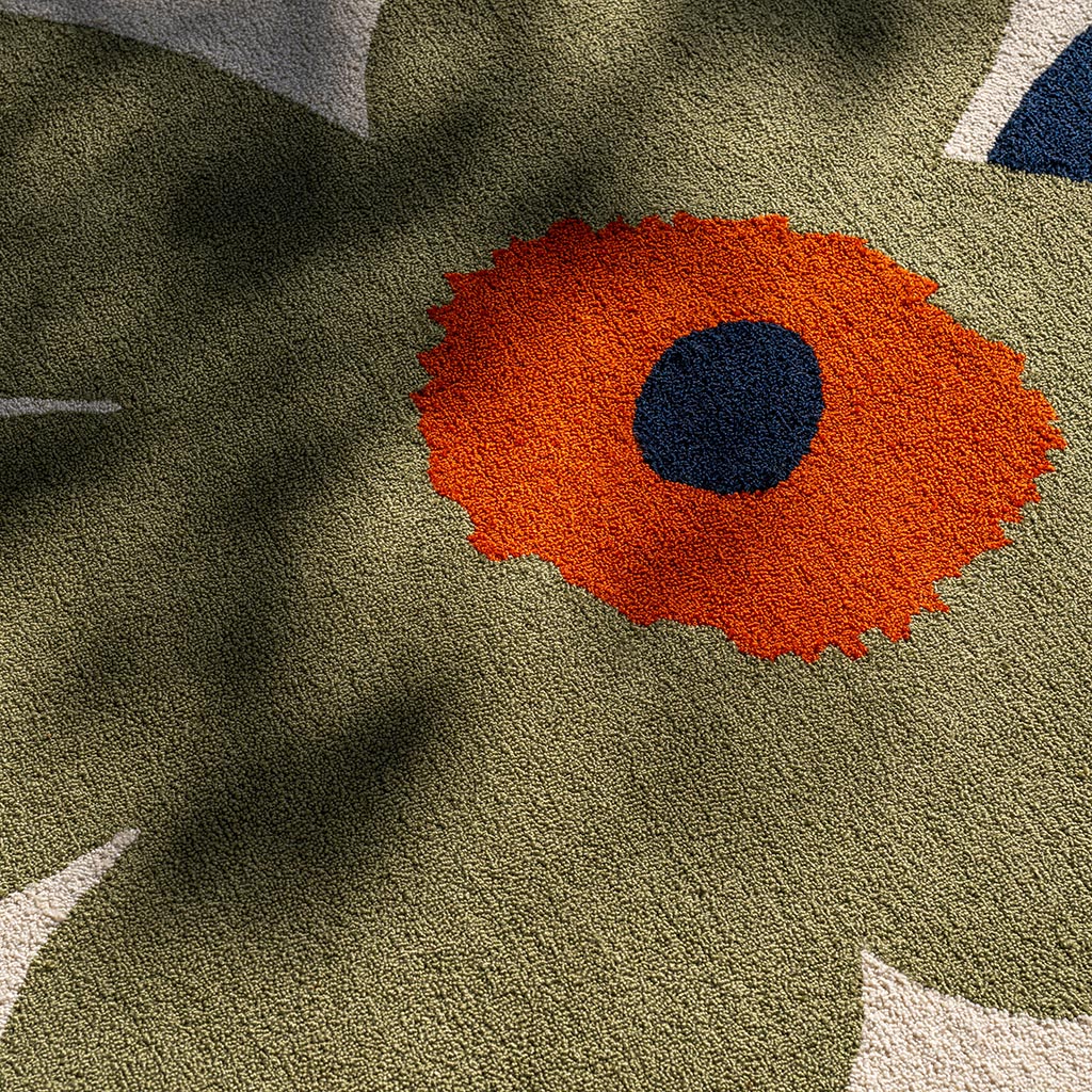 Marimekko Unikko Anniversary Dusty Green Outdoor 433017 Rug - Love-Rugs