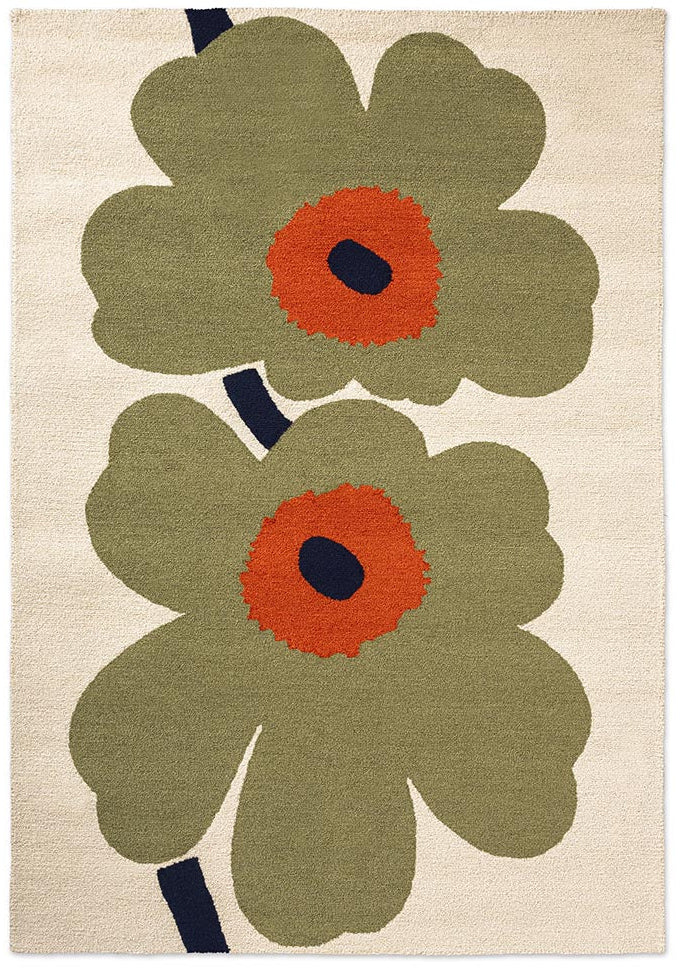 Marimekko Unikko Anniversary Dusty Green Outdoor 433017 Rug - Love-Rugs