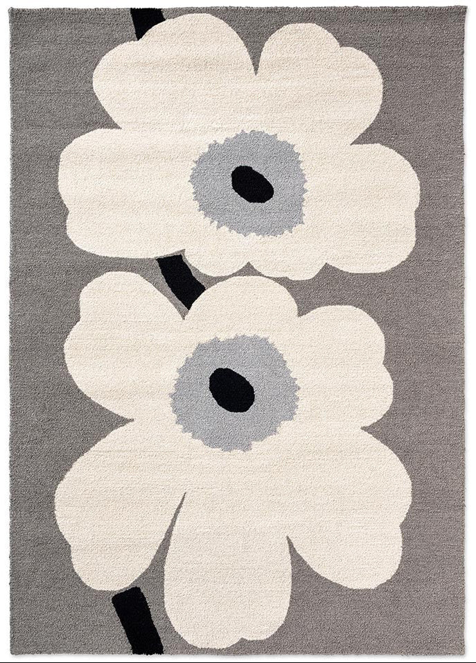 Marimekko Unikko Anniversary Grey Outdoor 433004 Rug - Love-Rugs